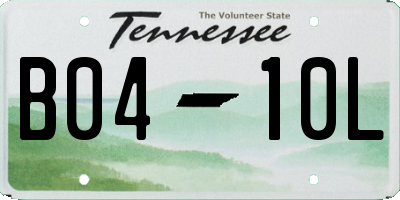 TN license plate B0410L