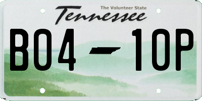 TN license plate B0410P