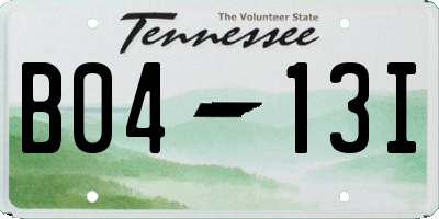 TN license plate B0413I