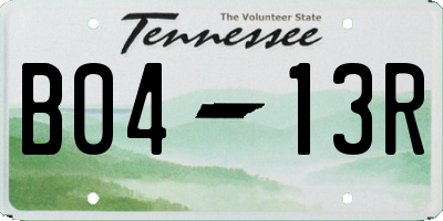 TN license plate B0413R