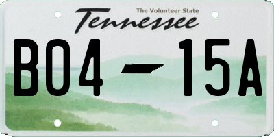TN license plate B0415A
