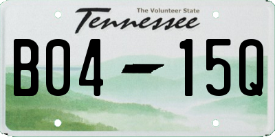 TN license plate B0415Q