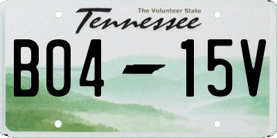 TN license plate B0415V
