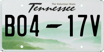 TN license plate B0417V