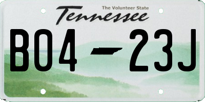 TN license plate B0423J