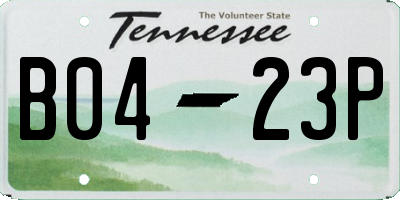 TN license plate B0423P