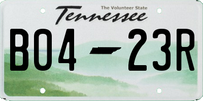 TN license plate B0423R