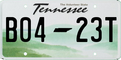 TN license plate B0423T