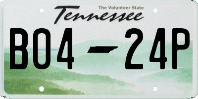 TN license plate B0424P