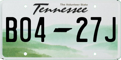 TN license plate B0427J