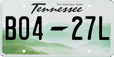 TN license plate B0427L