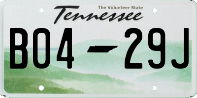 TN license plate B0429J
