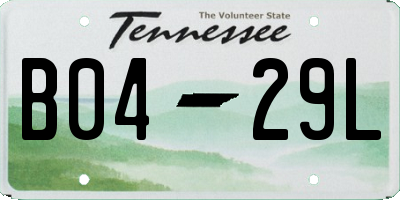 TN license plate B0429L