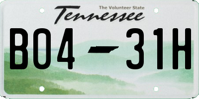 TN license plate B0431H
