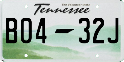 TN license plate B0432J