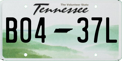 TN license plate B0437L