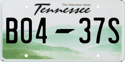 TN license plate B0437S