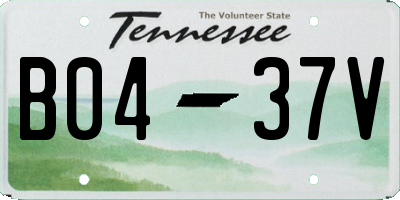 TN license plate B0437V