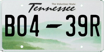 TN license plate B0439R
