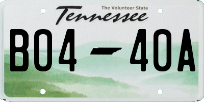 TN license plate B0440A