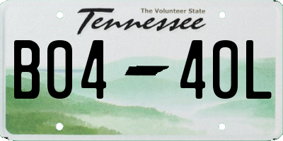 TN license plate B0440L