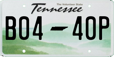 TN license plate B0440P