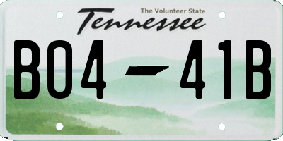 TN license plate B0441B
