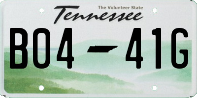 TN license plate B0441G