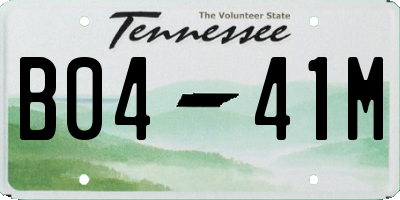 TN license plate B0441M