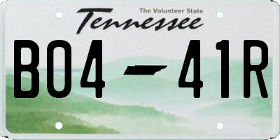 TN license plate B0441R
