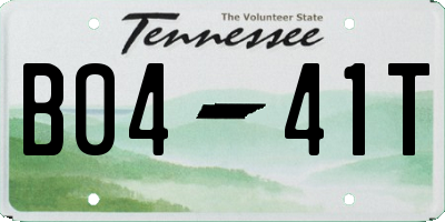 TN license plate B0441T