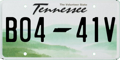 TN license plate B0441V