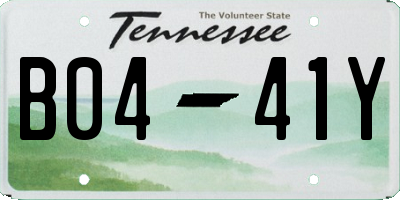 TN license plate B0441Y