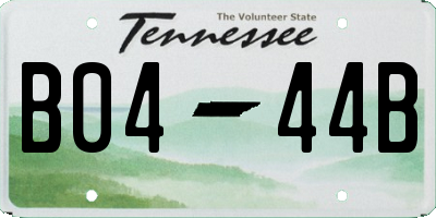 TN license plate B0444B