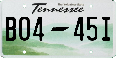 TN license plate B0445I
