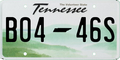 TN license plate B0446S