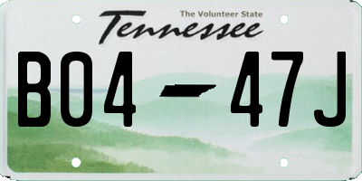 TN license plate B0447J