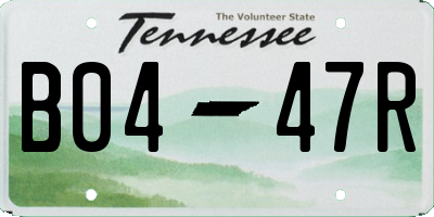 TN license plate B0447R