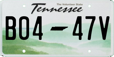 TN license plate B0447V