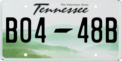 TN license plate B0448B