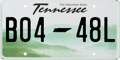 TN license plate B0448L
