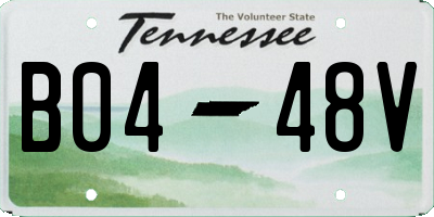 TN license plate B0448V