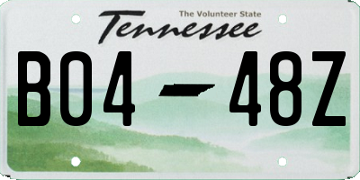 TN license plate B0448Z