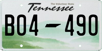 TN license plate B0449O