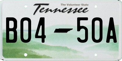 TN license plate B0450A