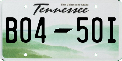 TN license plate B0450I