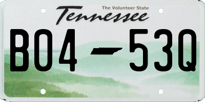 TN license plate B0453Q