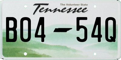 TN license plate B0454Q