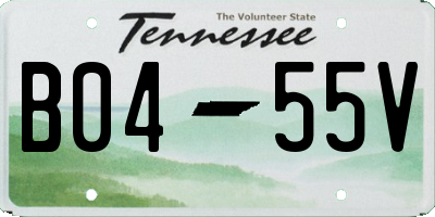 TN license plate B0455V
