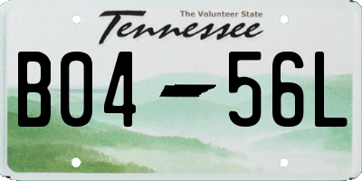 TN license plate B0456L